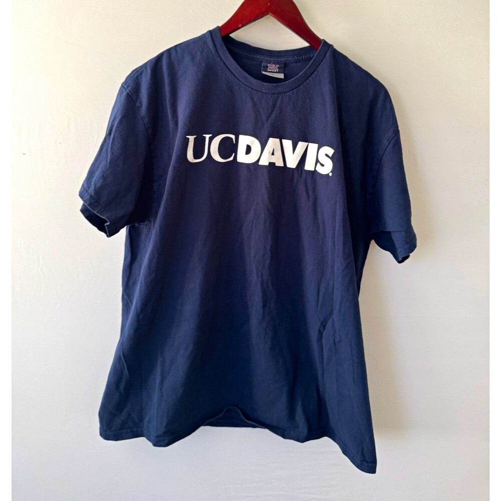 MV Sport UC Davis Aggies T Shirt Mens XL Navy Short Sleeve College Tee